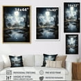 thumbnail image 4 of Designart "Lunar Fantasy Landscape With Musical Echoes II" Surrealism Floater Framed Wall Art Prints, 4 of 5