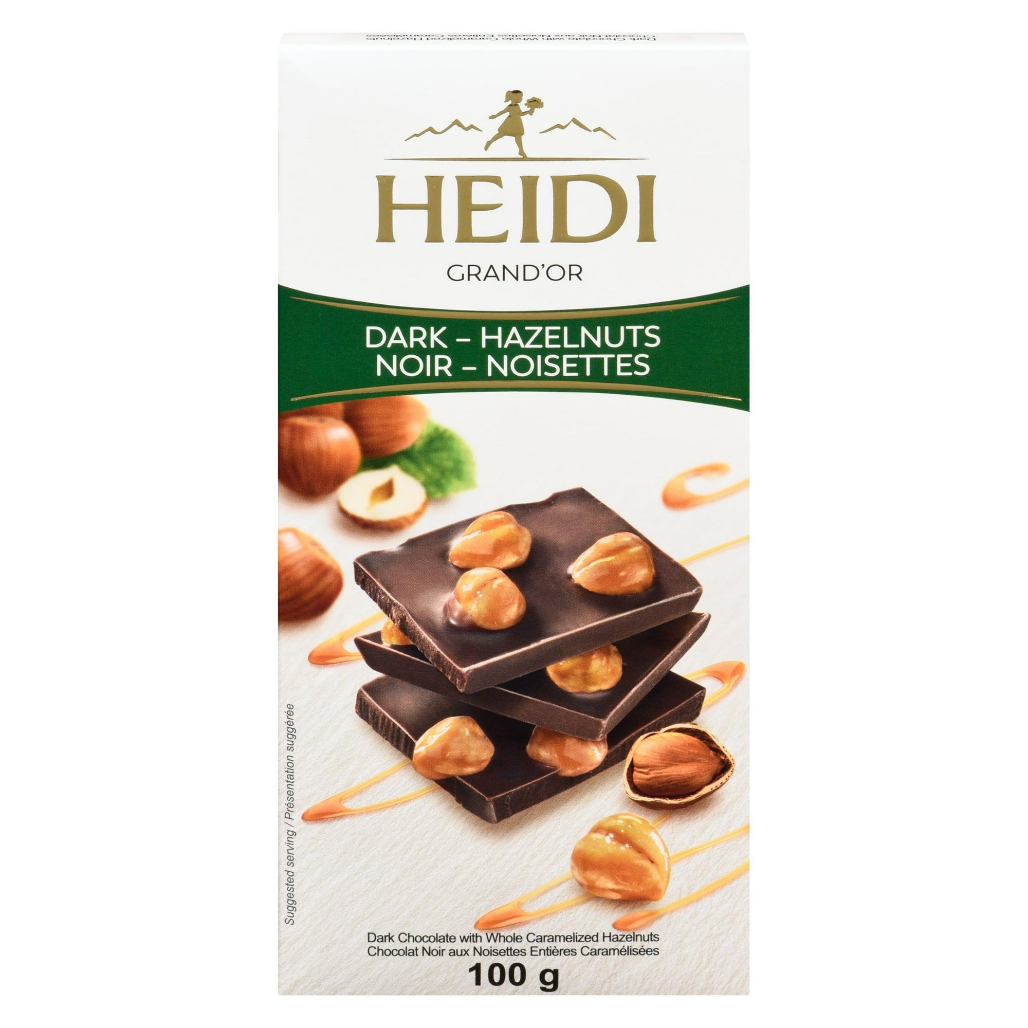 Heidi - Grand'Or Dark Chocolate bar with Whole Caramelized Hazelnuts