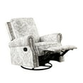 thumbnail image 4 of Tina's Home Upholstery 360° Swivel Recliner Set of 2, Nursery Chair with Nailhead Trim & Metal Base for Living Room & Nursery Comfort Beige, 4 of 10