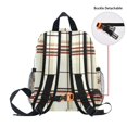 thumbnail image 5 of FORMRS School Backpack with Front Zippered Pocket 12" Student Travel Daypack, Cream Plaid, 5 of 6