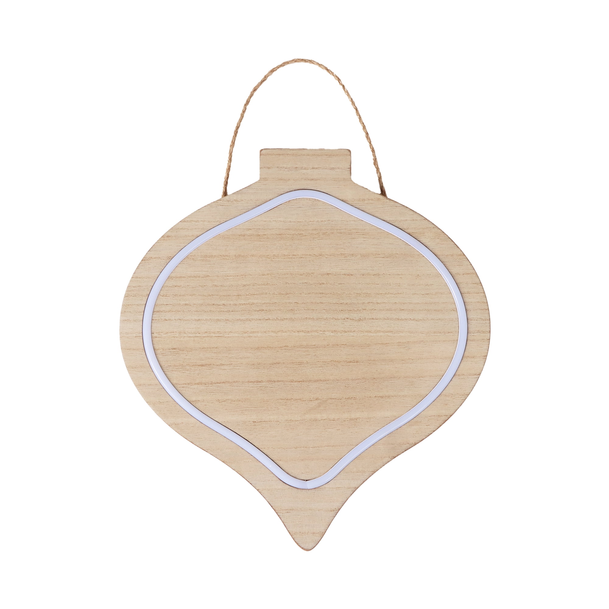 Hello Hobby LED Unfinished Ornament Plaque, MDF Wood Surface, 10.04 in x 0.65 in x 10.93 in