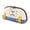 D, variant on geerera Large Capacity Pencil Case, Denim & PU Spliced Pen Organizer, Semi-Circular Zipper Pouch for Office, Art & Cosmetic Supplies, 8x4.7x3.1 Inch