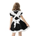 thumbnail image 4 of HOMADLES Girl's Cotton Princess Dress Bow Crewneck Long Sleeve Color Block Children's Swing Dresses Princess Dress White 4-5T, 4 of 6