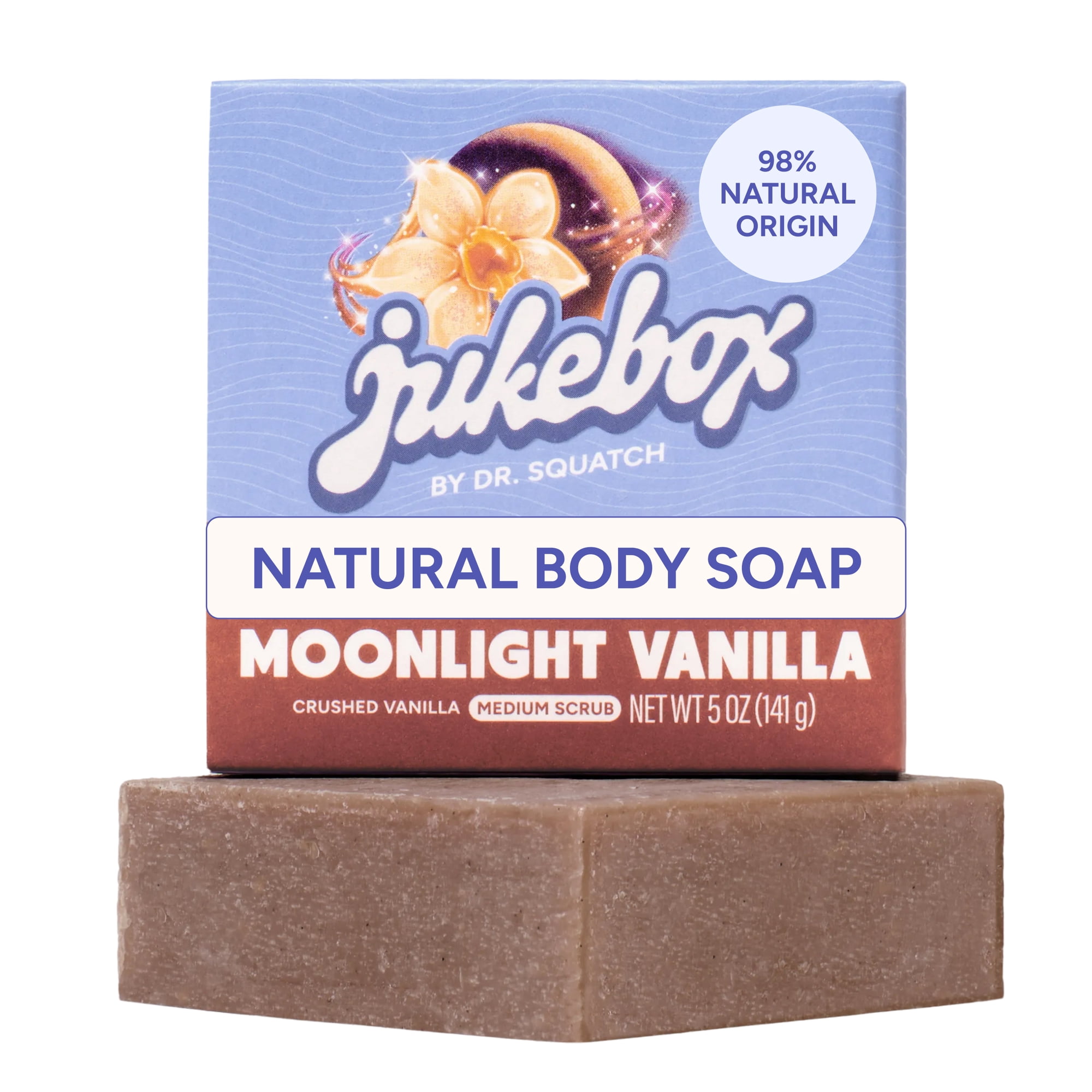 Jukebox Womens Bar Soap, Natural Bar Soap for Women, Moonlight Vanilla, 5 Oz