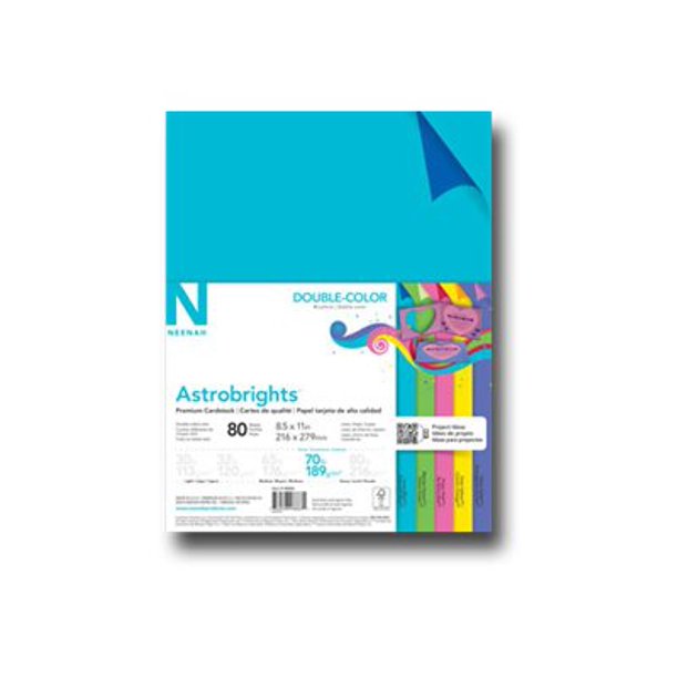 Astrobrights Colored Cardstock, 8.5? x 11?, 70 lb / 189 gsm, ?Double