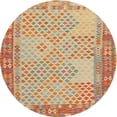 thumbnail image 1 of Ahgly Company Machine Washable Indoor Round Contemporary Papaya Orange Area Rugs, 7' Round, 1 of 7