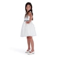 thumbnail image 4 of Kensie Girl Rosette Reverse Border Ivory Dress, Sizes 4-16, 4 of 5