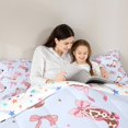 thumbnail image 5 of Manfei Cowgirl Cowboy Kids Full Size Comforter Sets, Cute Princess Bowknot Ribbon Bedding Comforter Set, Cartoon Star Print Reversibles, 3pcs, 5 of 8