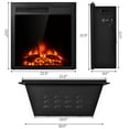thumbnail image 4 of Costway 22.5'' Electric Fireplace Insert Freestanding & Recessed Heater Log Flame Remote, 4 of 9