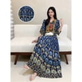 thumbnail image 5 of Women's cotton silk vintage Nepal embroidery dress, 5 of 7