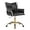 Grey, variant on YEXJ Modern Velvet Home Office Desk Chair with Hand Woven Backrest, Upholstered Adjustable Makeup Vanity Chair with Armrest and Golden Metal Base with Wheels for Living Room Bedroom Study(Bule)