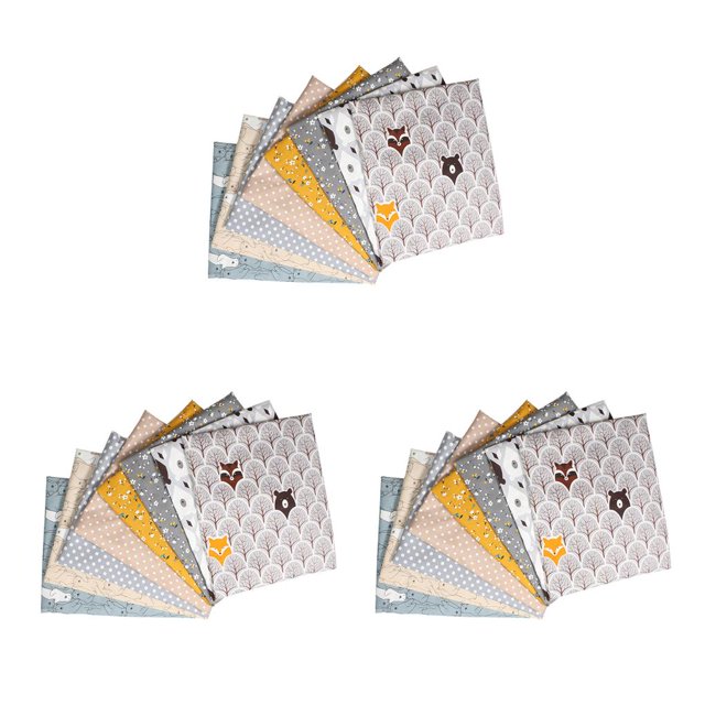 Billuyoard 8 Uds. De tela Floral, conjuntos de tela de retazos transpirables de algodón, accesorios de costura impresos a mano DIY, suministros Type1 NO1