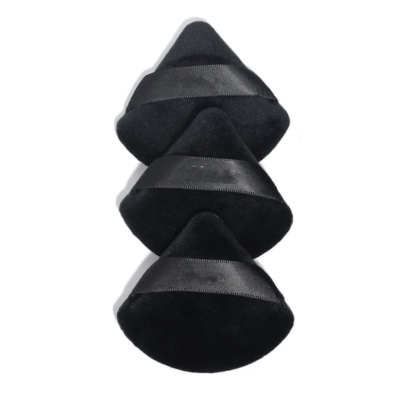 ACDANC Velvet Puffs Makeup Puff Set of 6 Loose Powder Body Powder,Velour Makeup Blender Sponge Foundation Blending Sponges Set Beauty Makeup Tools (Black)