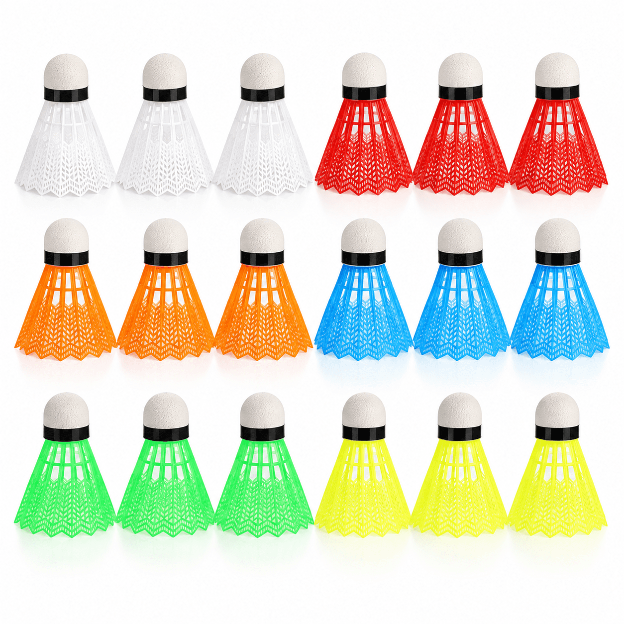 12 pcs Training Exercise Nylon Shuttlecocks Birdies Badminton Ball