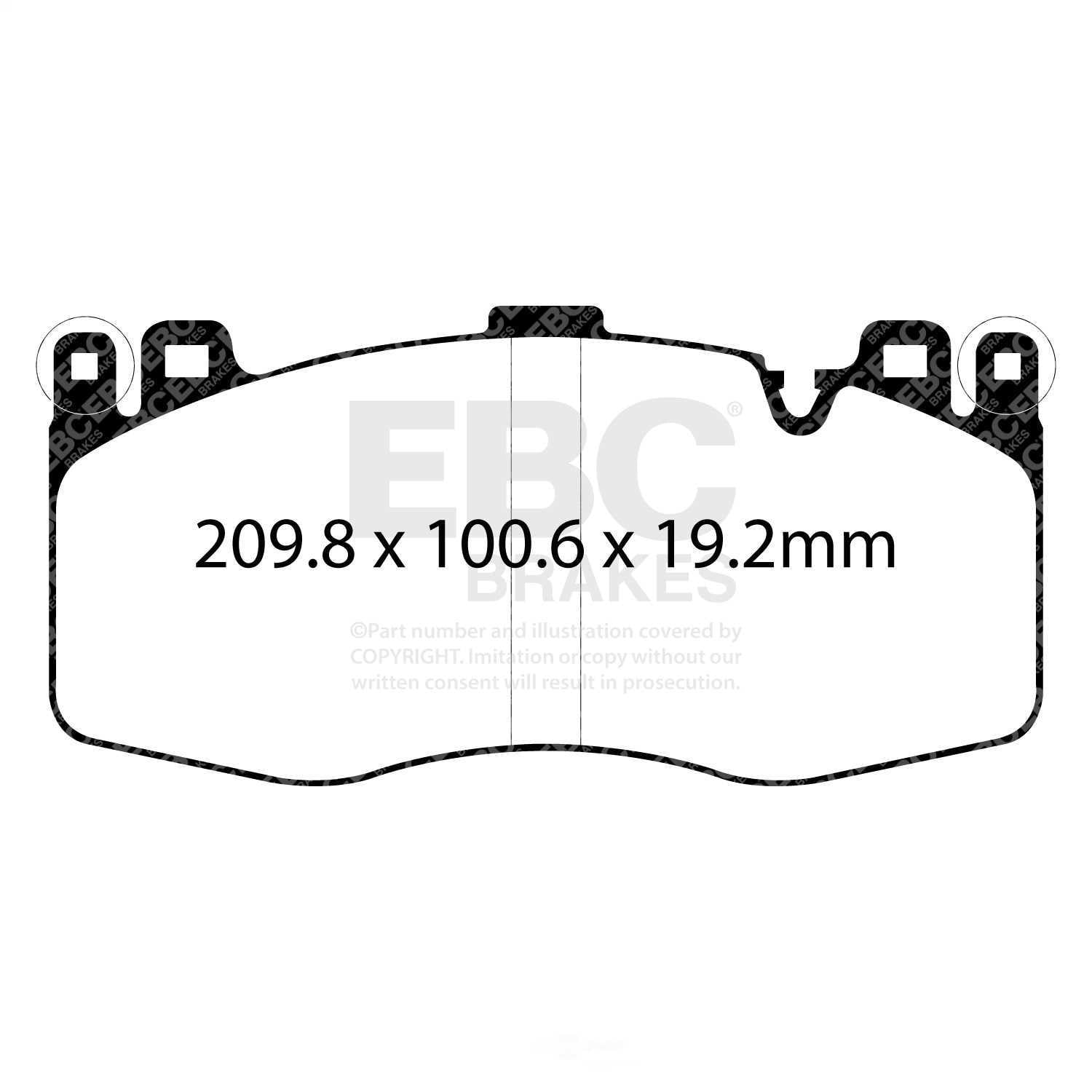 EBC Brakes Redstuff Premium Fast Street Pad For All Engine Sizes Fits select: 2015-2021 BMW X5, 2015-2021 BMW X6