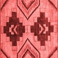 thumbnail image 1 of Ahgly Company Indoor Square Oriental Red Modern Area Rugs, 7' Square, 1 of 4