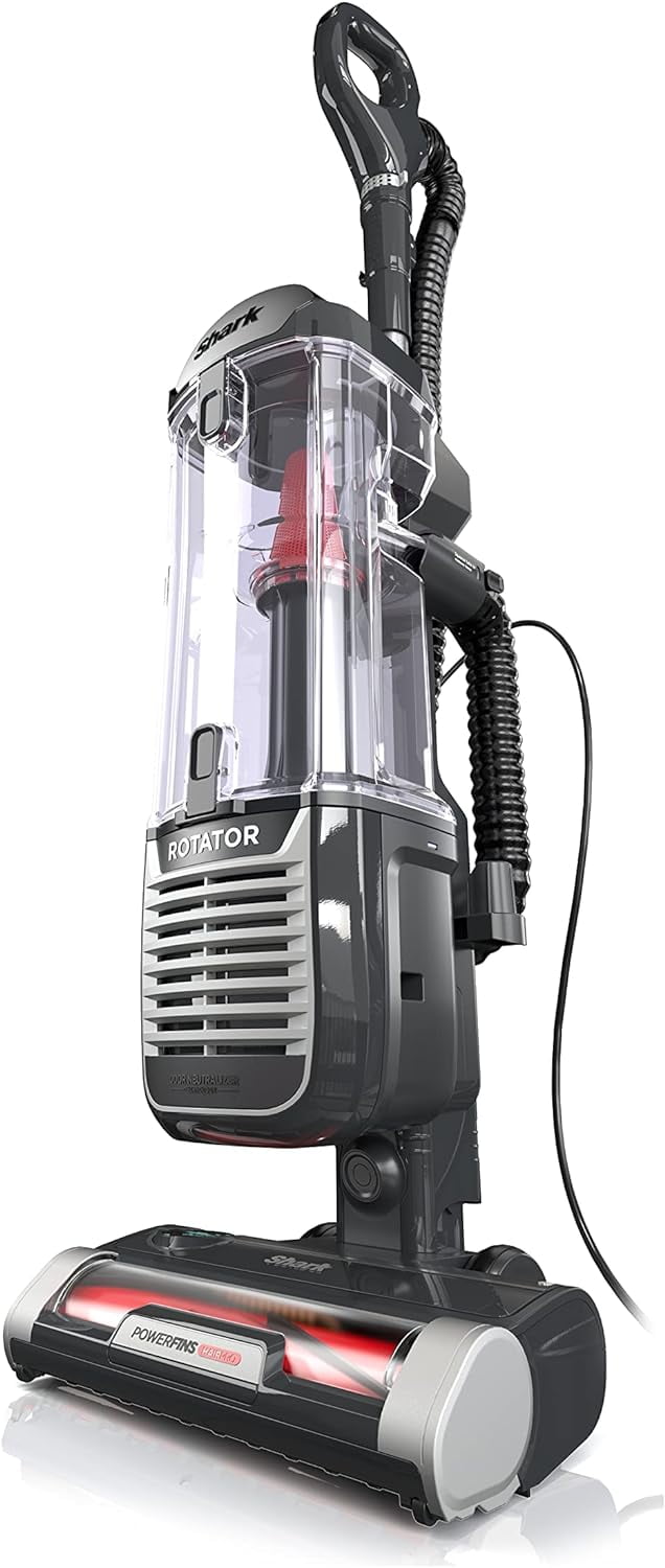 Shark Vacuum Cleaners, ZU102 Rotator Pet Upright Vacuum with PowerFins HairPro & Odor Neutralizer Technology, Corded Electric, Charcoal