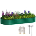 thumbnail image 1 of Outsunny Raised Garden Bed, 7' x 3' x 1' Galvanized Planter Box, Green, 1 of 10