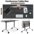 thumbnail image 6 of Folding Conference Table with Wheels 8 Pack 55.1 Inch Flip Top Mobile Training Tables Heavy Duty Spliceable Modular Meeting Room Desk for Office, 6 of 6