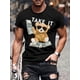 thumbnail image 1 of Men'S Casual Crew Neck T-Shirt with 3D Money Bear Print, 100% Cotton Knit Fabric with Slight Stretch, Regular Fit Short Sleeve Tee Tee For Adult, Men, Women, Teen, Teenager, Adolescent,Youth, 1 of 7
