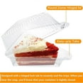 thumbnail image 5 of 200 Pieces Cake Slice Plastic Containers, 5 Inches Hinged Lid Cheese Cake Container, for Home, Bakery and Cafe, 5 of 5