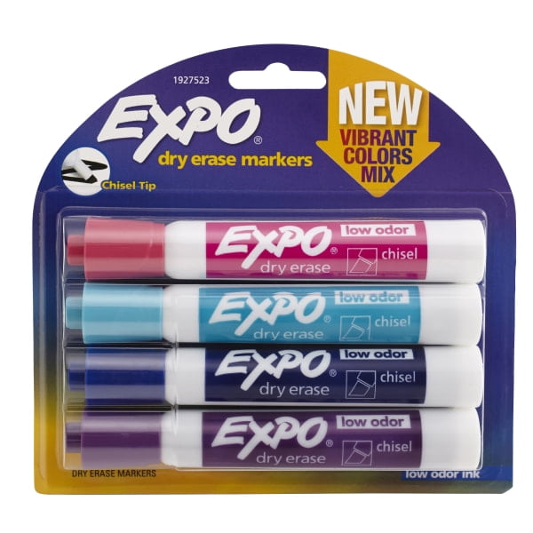 EXPO® LowOdor DryErase Markers, Chisel Point, Pastel Colors, Pack Of