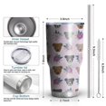 thumbnail image 6 of 30oz Cute Pitbull Terriers Dog and Flower Tumblers Stainless Steel Tumbler with Lid and Straw,Vacuum Insulated Double Wall Travel Tumbler Cups Mug with Cleaning Brush for Coffee,Tea, 6 of 7