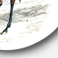 thumbnail image 3 of Designart 'Ancient Horse' Farmhouse Circle Metal Wall Art 36x36 - Disc of 36, 3 of 5