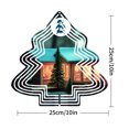 thumbnail image 5 of Metal Hanging Tree-Shaped Wind Decorations - Festive Garden Spinners with Cozy House Snowflakes & Christmas Tree Design for Yard, 5 of 5