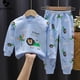 thumbnail image 3 of Conjunto de pijama para niños y niñas, camiseta de manga larga con estampado de dibujos animados, Tops con pantalones, ropa de dormir para otoño, novedad de 2023, 3 of 4