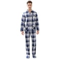 thumbnail image 1 of Richie House Men's Pajama Two-piece Pajama Set with Slippers RHM2850, 1 of 7