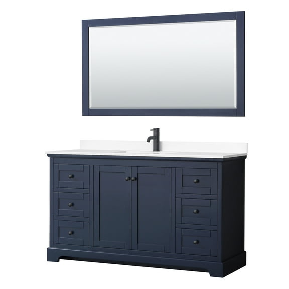 Wyndham Collection Wcv232360s-Vca-M58 Avery 60" Free Standing Single Basin Vanity Set -