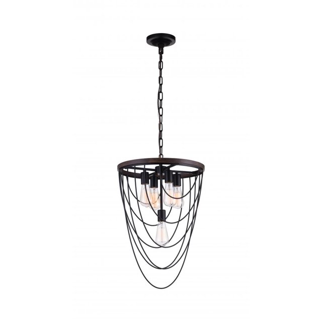 Lustre 5 Lumières avec Finition Noire