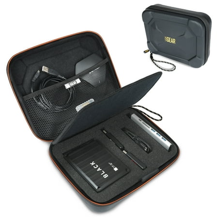 USA GEAR External Hard Drive Case  EVA Foam Hard Shell  Customizable Foam Interior - Black price history on PriceWatchPro