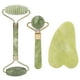 thumbnail image 2 of Rodillo de Masaje con Rodillo de Jade Juego de Masaje Gua Sha Rodillo Facial Antienvejecimiento de Jade Natural para la Hinchazón de los Ojos Estiramiento de la Piel Cara para Anggrek Otros, 2 of 8