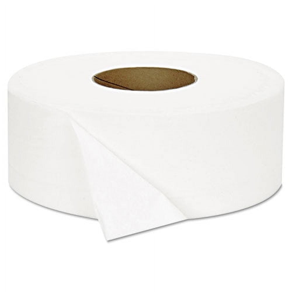 GEN JRT Jumbo Toilet Paper, Septic Safe, 2-Ply, White, 3.3" x 1,000 ft, 12 Rolls/Carton -GENJRT1000