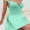 Light Green, variant on Nightgowns For Women Solid Color Lace Trim Side Slit Modal Cami Sleep Dress Womens Pajamas & Loungewear-Bl-L