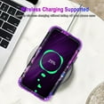 thumbnail image 5 of Casetego for Samsung Galaxy A55 5G/A35 5G Case,Glow in The Dark Three Layer Heavy Duty Shockproof Full Protection Hard Plastic Bumper+Soft Silicone Protective Case,Purple, 5 of 8