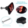 thumbnail image 5 of HemaKayy 4 Pack 1.65" Decorative Cabinet Knobs - Elegant & Premium ABS Cabochon Glass | Easy Installation & Long-lasting | Perfect for Home Kitchen Furniture Decor | Shiny Glassy Red Butterfly, 5 of 7
