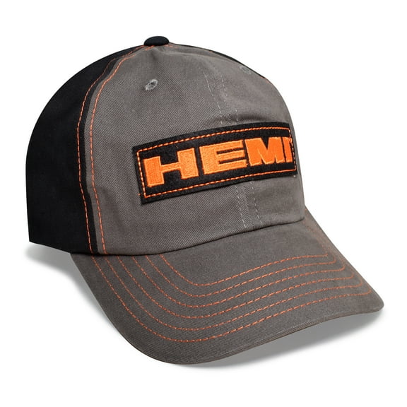 HEMI Logo Gray and Black Sports Baseball Hat for Dodge Jeep RAM
