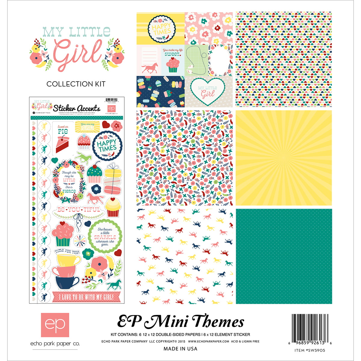 Echo Park Paper Birthday Girl Mini Theme Collection Kit