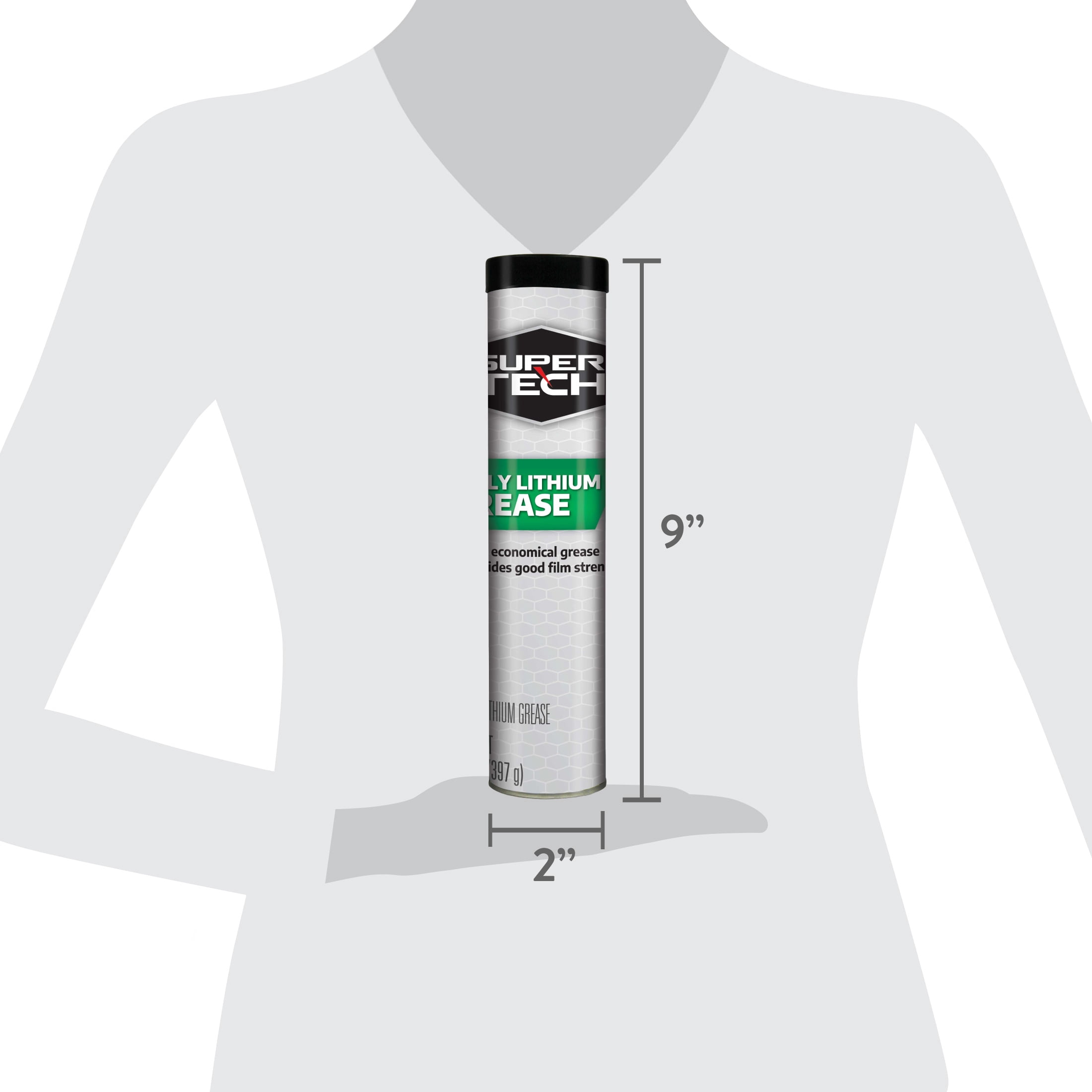 Super Tech Moly-Lithium Extreme Pressure Grease, 14 oz Tube - Heavy Duty Lubricant for Automotive and Industrial Use