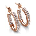 thumbnail image 7 of Cate & Chloe Grace 18k Rose Gold Plated 19mm Hoop Earrings with Swarovski Crystals Gift for Women, 7 of 7