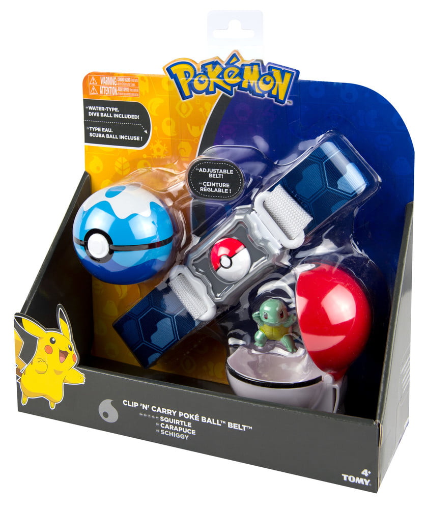Kids Toys New Tomy Pokemon Clip 'N' Carry Poke Ball Belt Squirtle 