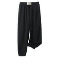 thumbnail image 2 of Pants for Girls Kids Lightweight Elastic High Waisted Casual Pants Summer Proof Black 8-9 Years, 2 of 4