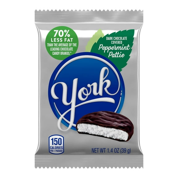 YORK Dark Chocolate Peppermint Candy (Pattie), 1.4 Ounce, (Pack of 2)
