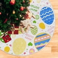 thumbnail image 4 of SKYSONIC Easter Tree Skirt Home Decoration Large Round Stripe Eggs Christmas Tree Skirt for Holiday Party Home Christmas Day Ornaments 35.4 Inch, 4 of 6