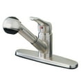 thumbnail image 4 of Kingston Brass GKB701 Water Saving Wyndham Pull-out Kitchen Faucet with Single Loop Handle and White Wand, Chrome, 4 of 4