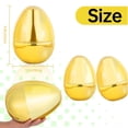 thumbnail image 4 of 9.8in Large Electroplated Gold Easter Egg – Reusable Fillable Egg for Party Decoration, Gift Basket Filler, Surprise Toy Storage, Easter Egg Hunt Supplies, 4 of 6