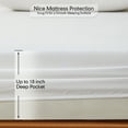 thumbnail image 3 of JOHNPEY Full Cooling Bamboo Sheet Set,Silky Soft Bed Sheets for Full Size Bed，Hotel Bedding Sheets & Pillowcases, Flat Sheet + Fitted Sheet + 2 Pillowcase,White, 3 of 8